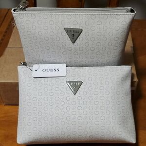 Guess Silver Logo Pouch Duo SET.